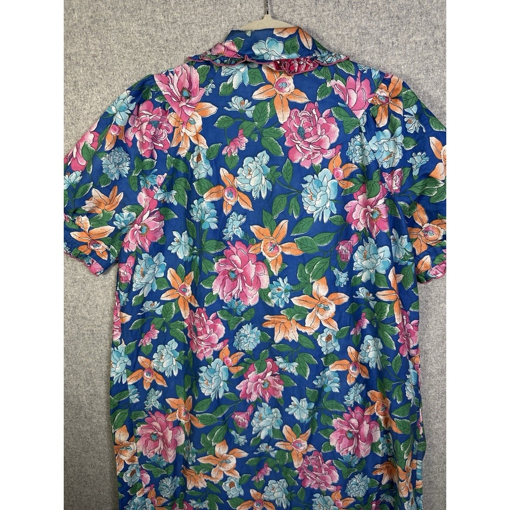 Vintage Carriage Court Woman Floral Print Nightgown Short Sleeve M 12-14 Cotton - Picture 12 of 14
